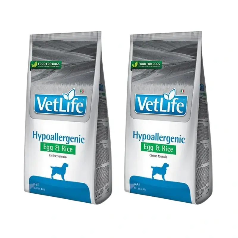 Farmina Vet Life Dog Hypoallergenic Huevo 12Kg, Pienso Para Perros, Pack De 2