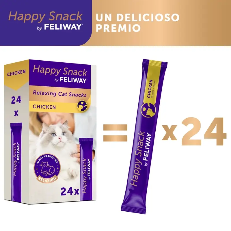 Feliway Happy Snack Sabor Pollo, 24 sobres - Image 9