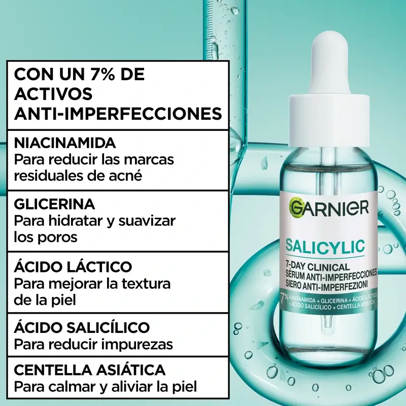 Garnier Anti-Acne Pure Active Salicylic Sérum Anti-Imperfecciones Y Limpiador , 30 ml - Image 4
