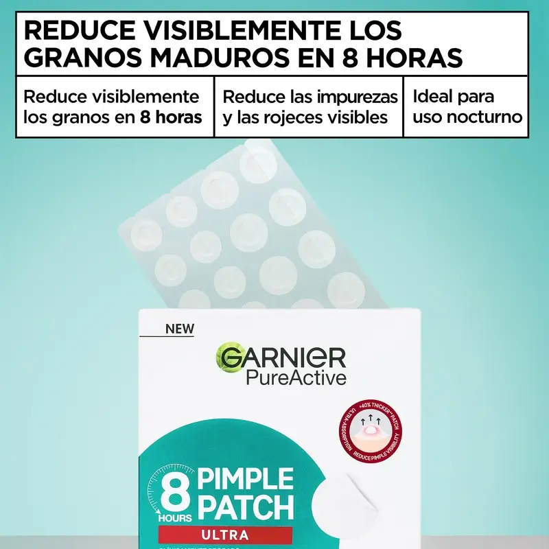 Garnier Anti-Acne Pureactive 8H Pimple Patch Ultra , 22 unidades - Image 4