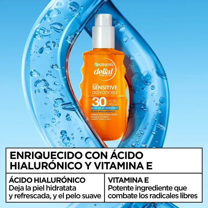 Garnier Delial Sensitive Advanced Agua Solar Hidratante Spf 30, 150Ml - Image 5