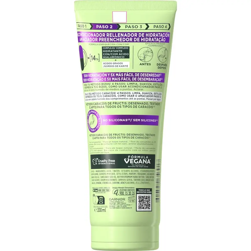 Garnier Fructis Método Rizos Acondicionador Paso 2, 200 ml - Image 3