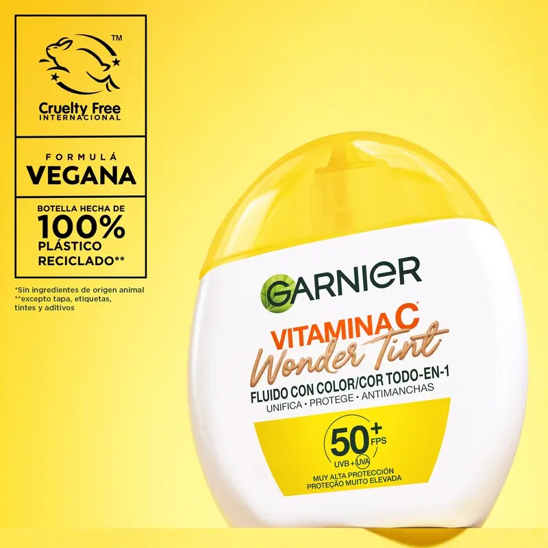 Garnier Uv Daily Protection Vitamina C Wonder Tint Spf50+, Tono Medio , 40 ml - Image 5