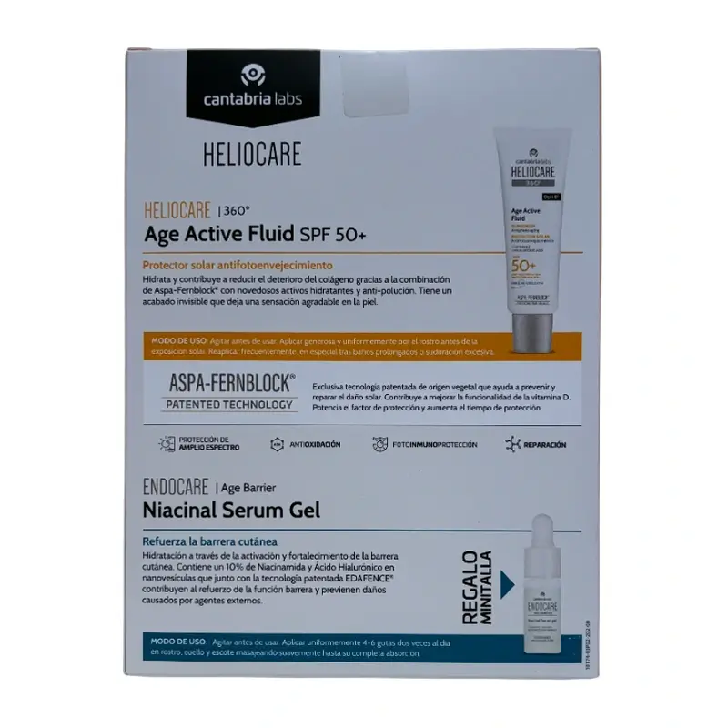 Heliocare Pack Helio 360 Age Active Fluid 50Ml+ Minitalla Age Barrier 10 Ml - Image 2