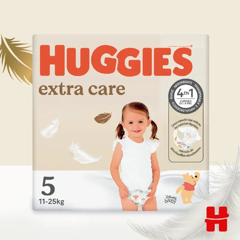 Huggies Extra Care Talla 5 (12-25 Kg) Pañal Para Bebé Disney , 66 unidades - Image 2