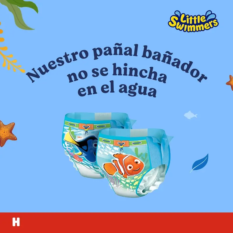 Huggies Little Swimmers Talla 5-6 Pañales Bañadores , 19 unidades - Image 2