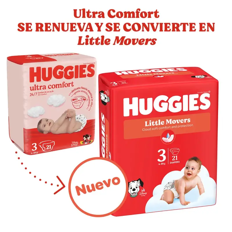Huggies Little Movers Talla 5 (11-25Kg) Pañal Para Bebé Disney , 126 Unidades - Image 2