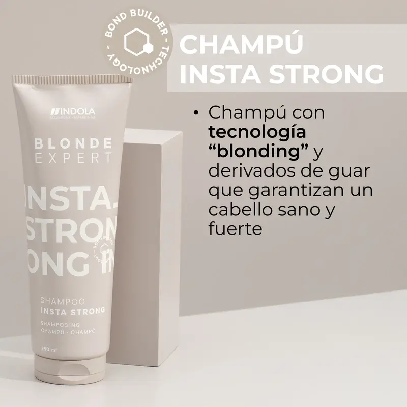 Indola Champú Instastrong Para Rubios Profesional, 250 Ml - Image 2