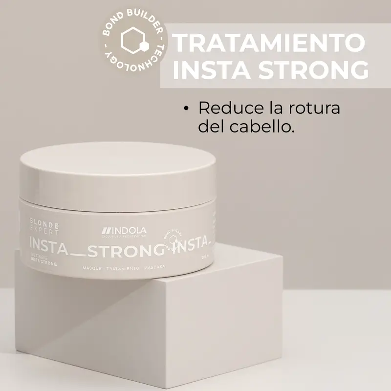 Indola Mascarilla Instastrong Todo Tipo De Rubios Profesional, 200 Ml - Image 2