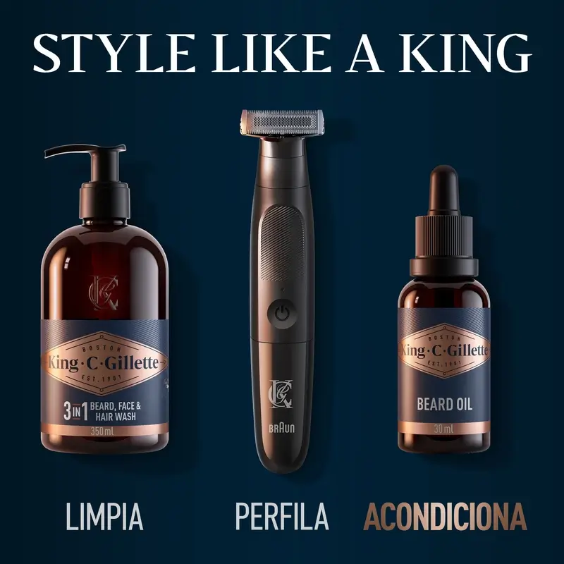 King C. Gillette aceite para barba hombre aroma vegetal, 30 Ml - Image 9