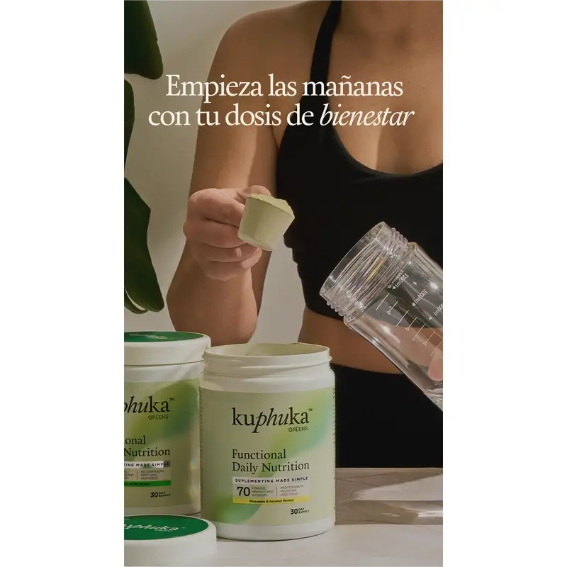 Kuphuka Greens Suplemento Nutricional 100% Natural Y Holistico Piña Y Coco, 411 gr - Image 6