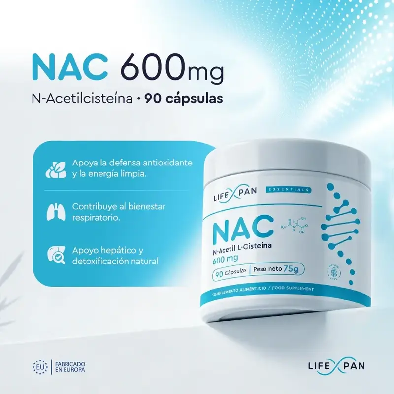 Lifexpan Nac 600 Mg N-Acetilcisteína , 90 capsulas - Image 3