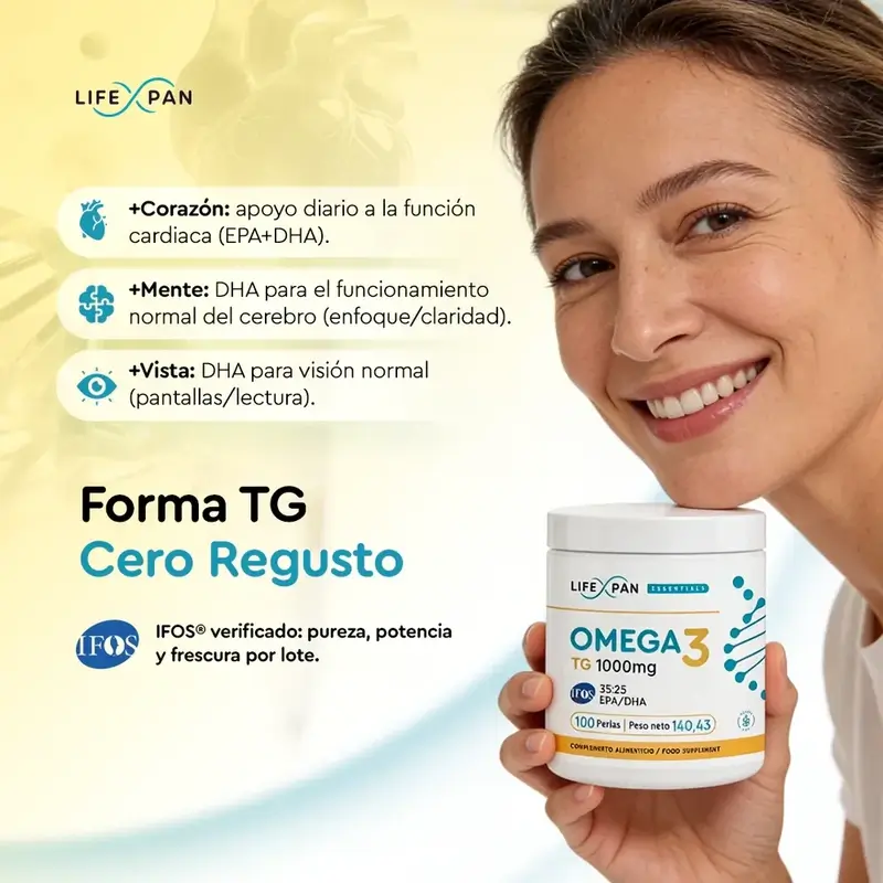 Lifexpan Omega 3 Ultra Puro Ifos 1000 Mg , 100 capsulas - Image 6
