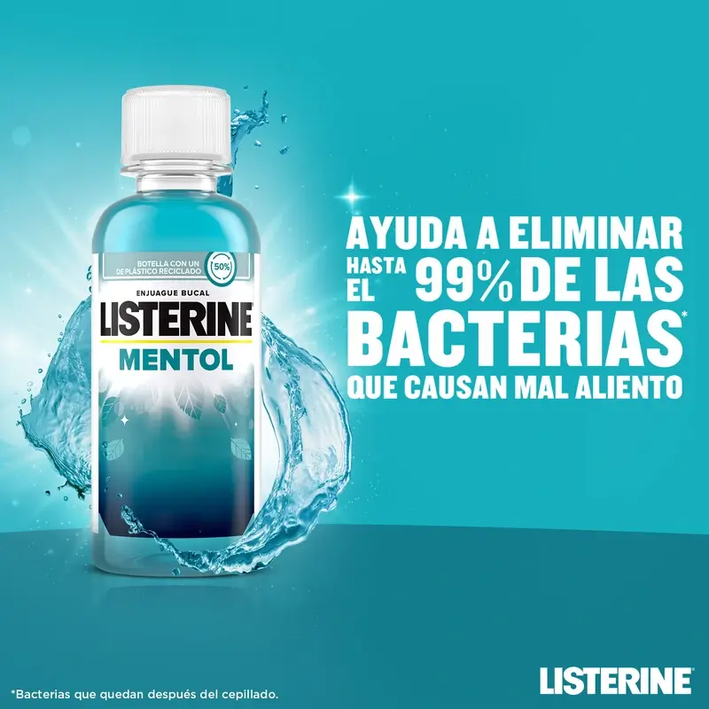 Listerine, Enjuague Bucal Mentol, 95 ml - Image 2