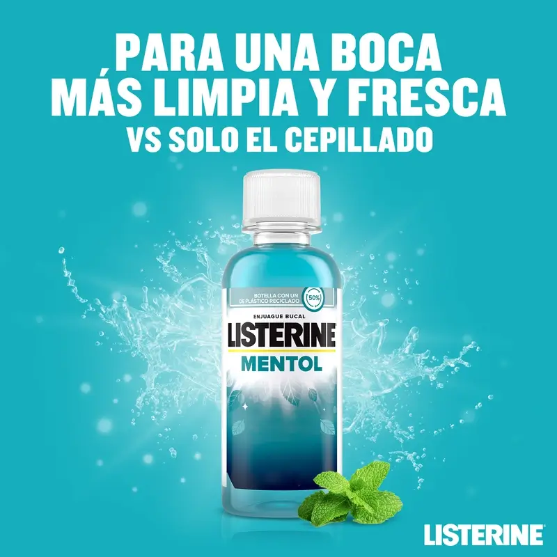 Listerine, Enjuague Bucal Mentol, 95 ml - Image 3