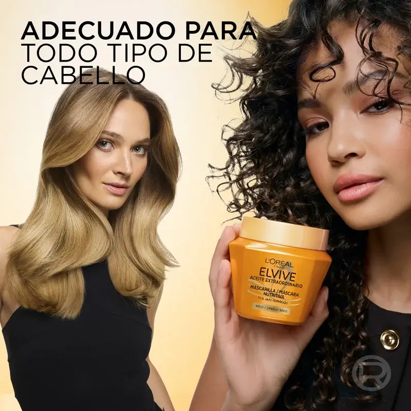 L'Oréal Paris Elvive Aceite Extraordinario Mascarilla Nutritiva, 310 ml - Image 7