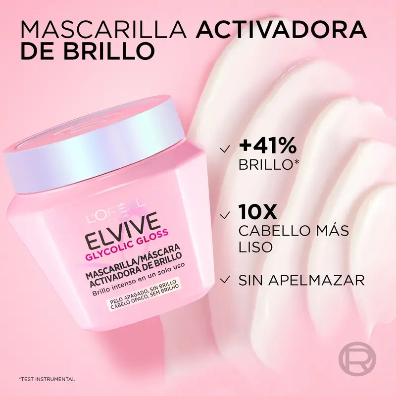 L'Oréal Paris Elvive Glycolic Gloss Mascarilla Activadora Del Brillo, 310 ml - Image 4