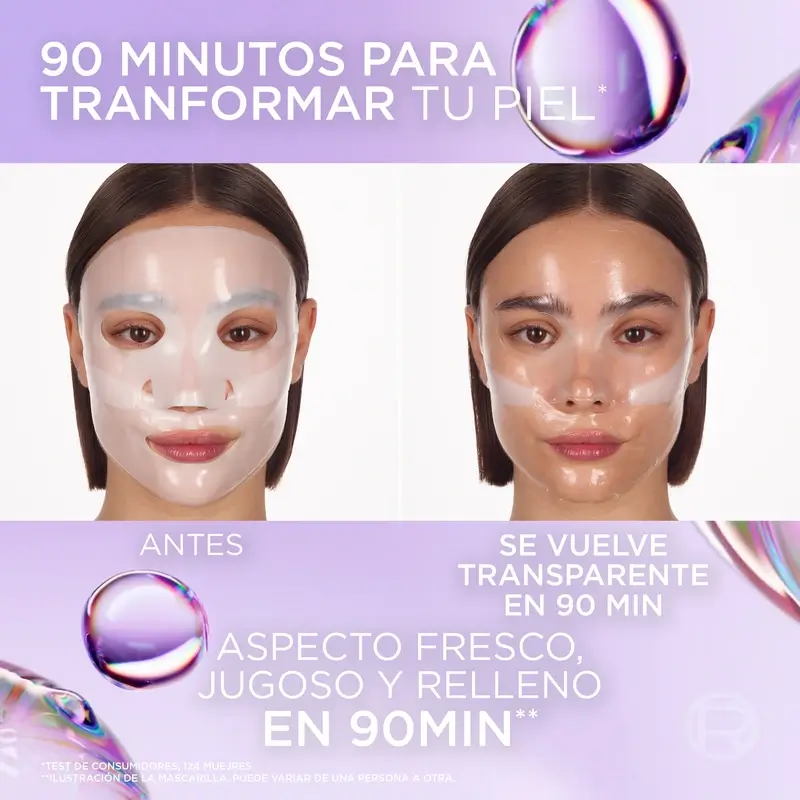 L'Oréal Paris Tissue Mask Revitalift Filler Glass Skin Mascarilla Facial Hidrogel , 1 unidades - Image 6