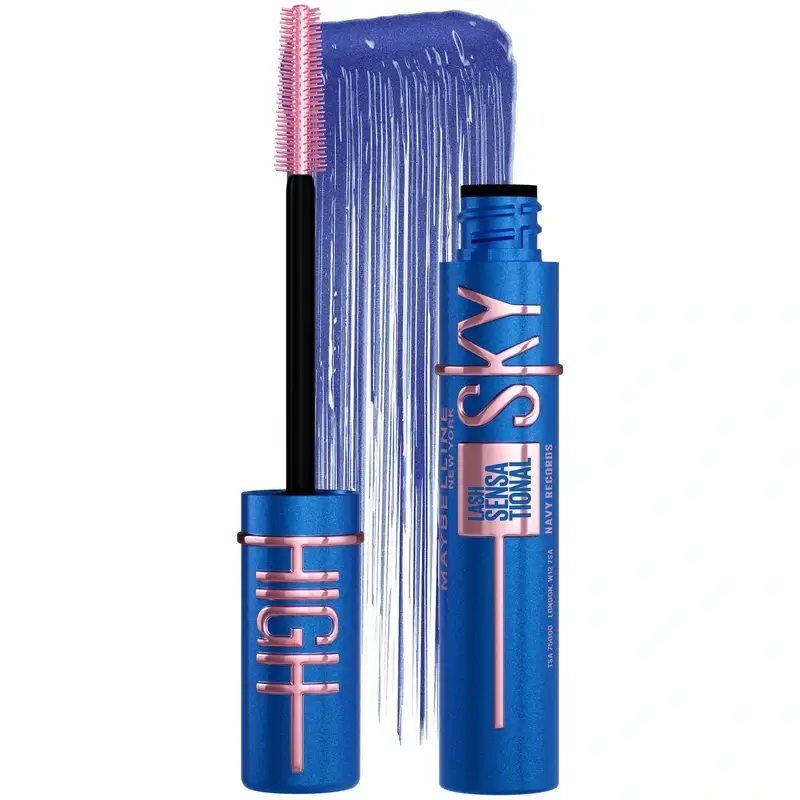 Maybelline New York Lash Sensational, Sky High Máscara De Pestañas Waterproof, Navy Blue, 1 ud - Image 3