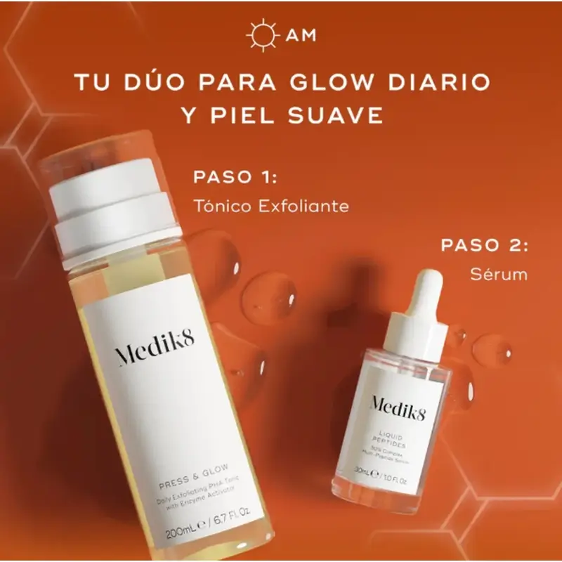 Medik8 Luminous Lift Press Glow 200 ml + Liquid Peptides 30 ml - Image 3