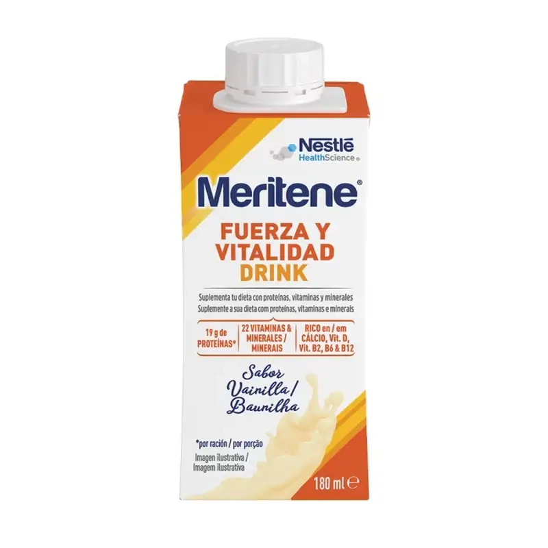 Meritene Fuerza y Vitalidad Drink Vainilla, Pack Promo 10+2 x 180 ml - Image 2