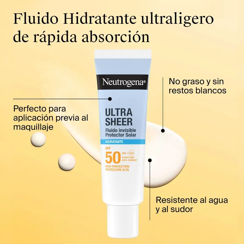 Neutrogena Ultra Sheer Fluido Invisible Hidratante Spf50, 50 ml - Image 3
