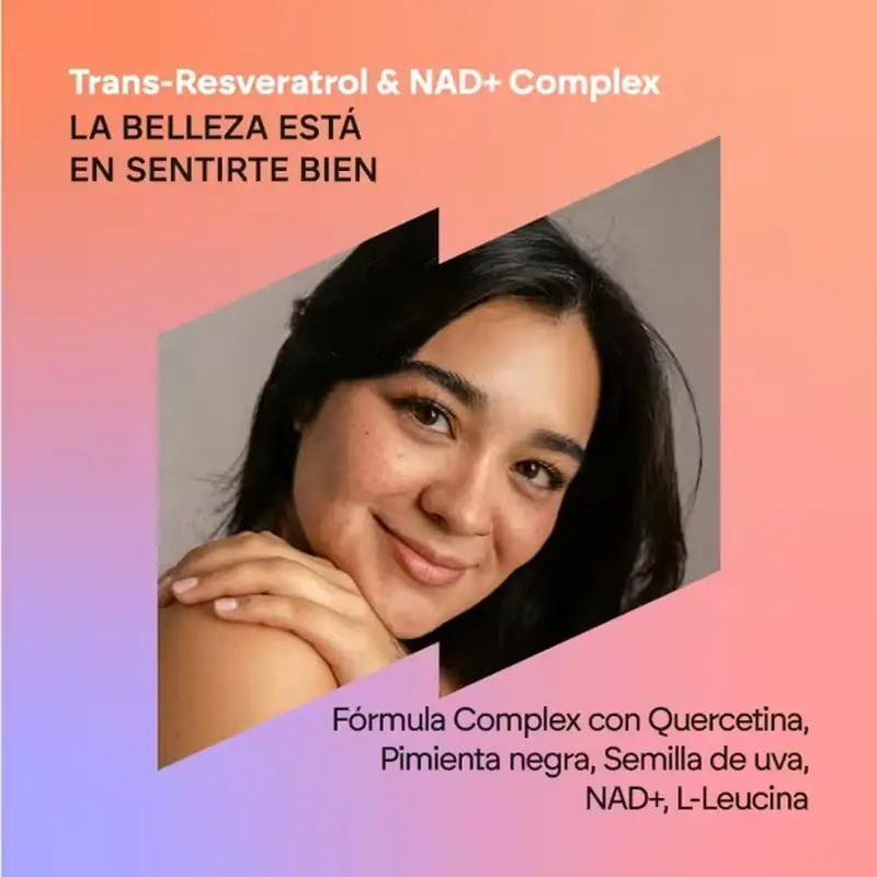 Nutralie Trans Resveratrol Y Nad+ Complex Con Quercetina + Piperina, 60 cápsulas - Image 2