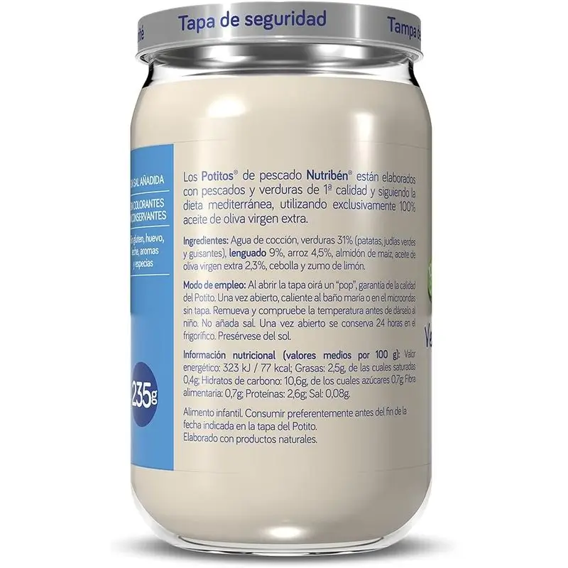 Nutriben Potito Verduritas con Lenguado 235 gr - Image 2