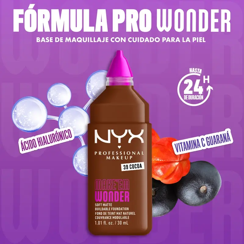 Nyx Cosmetics Make Em Wonder Fdt Cocoa, 30 ml - Image 9