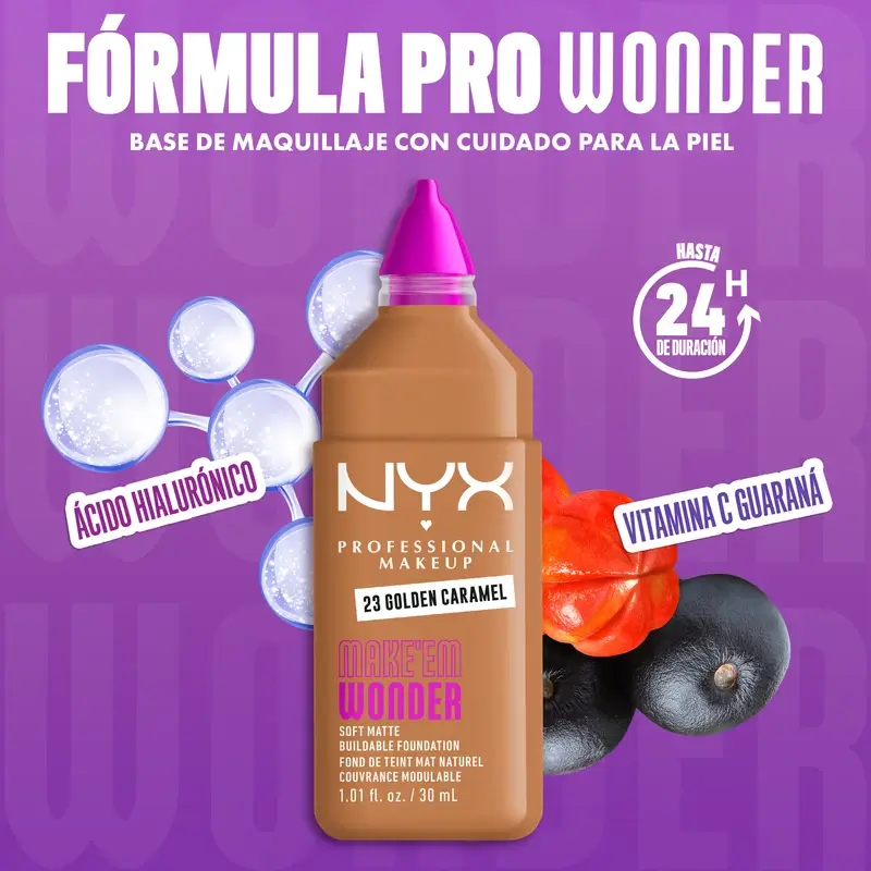 Nyx Cosmetics Make Em Wonder Fdt Gold Caramel, 30 ml - Image 9