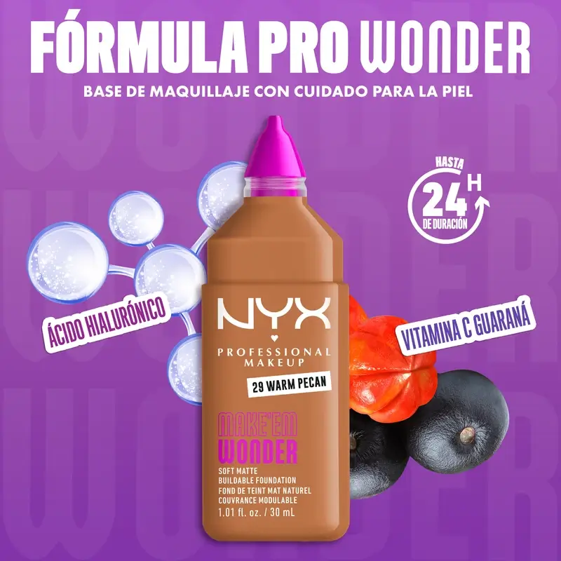 Nyx Cosmetics Make Em Wonder Fdt Warm Pecan, 30 ml - Image 9