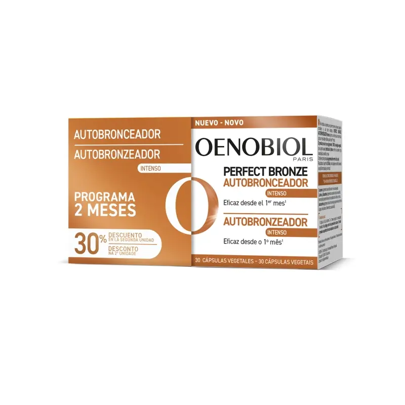 Oenobiol Perfect Bronze Autobronceador Brillo Dorado, 2x30 caps