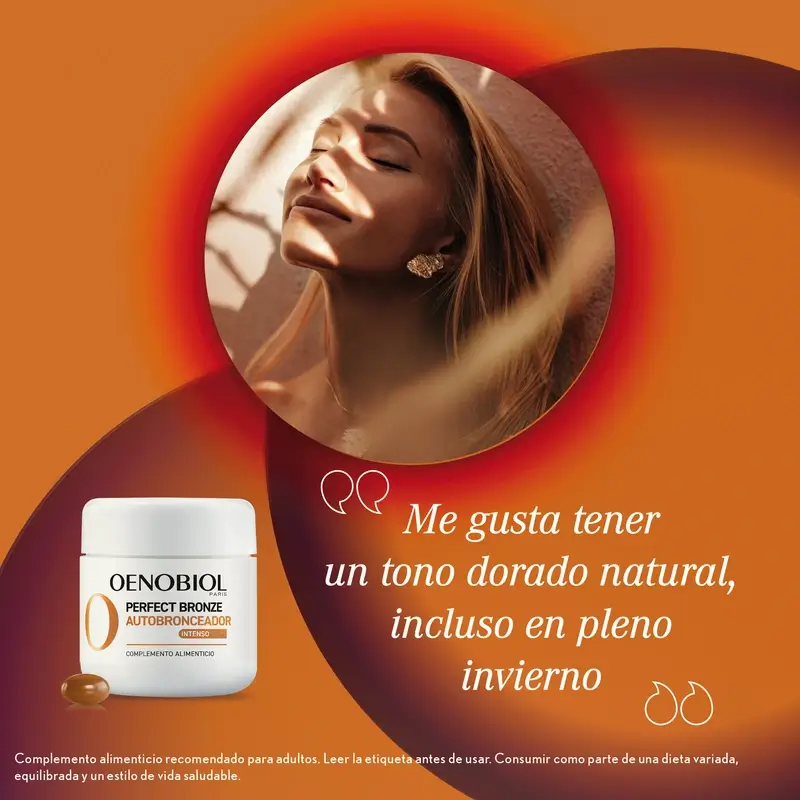 Oenobiol Perfect Bronze Autobronceador Brillo Dorado, 30 caps - Image 7