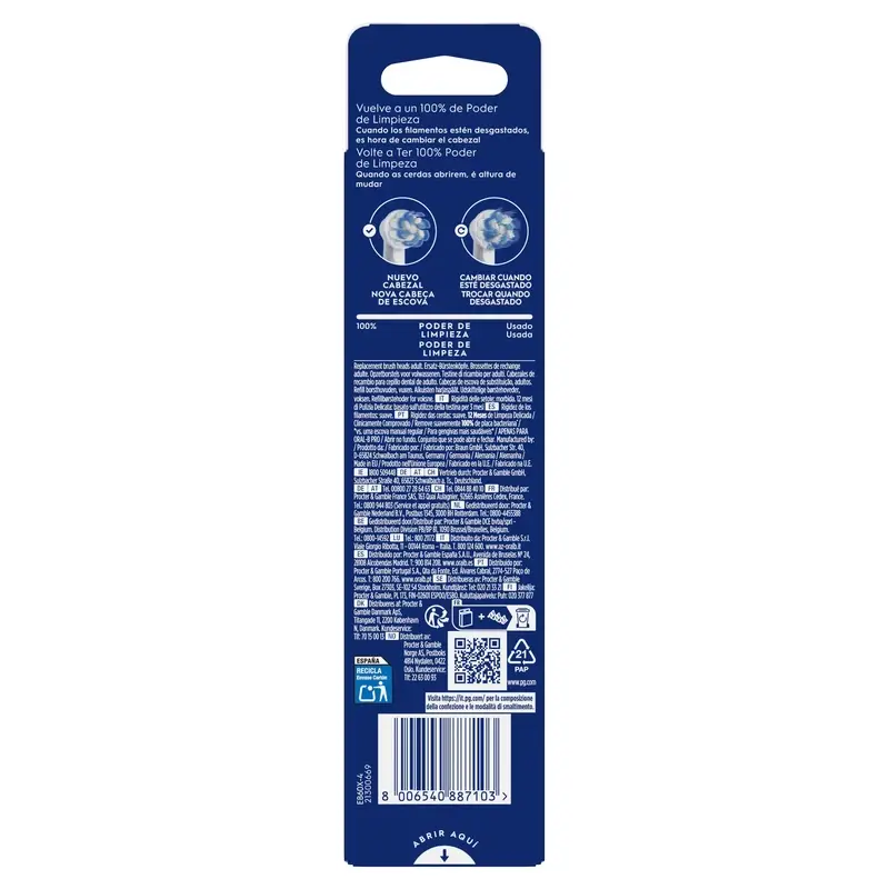 Oral-B Braun Recambio Sensitive Clean, 4 unidades - Image 3