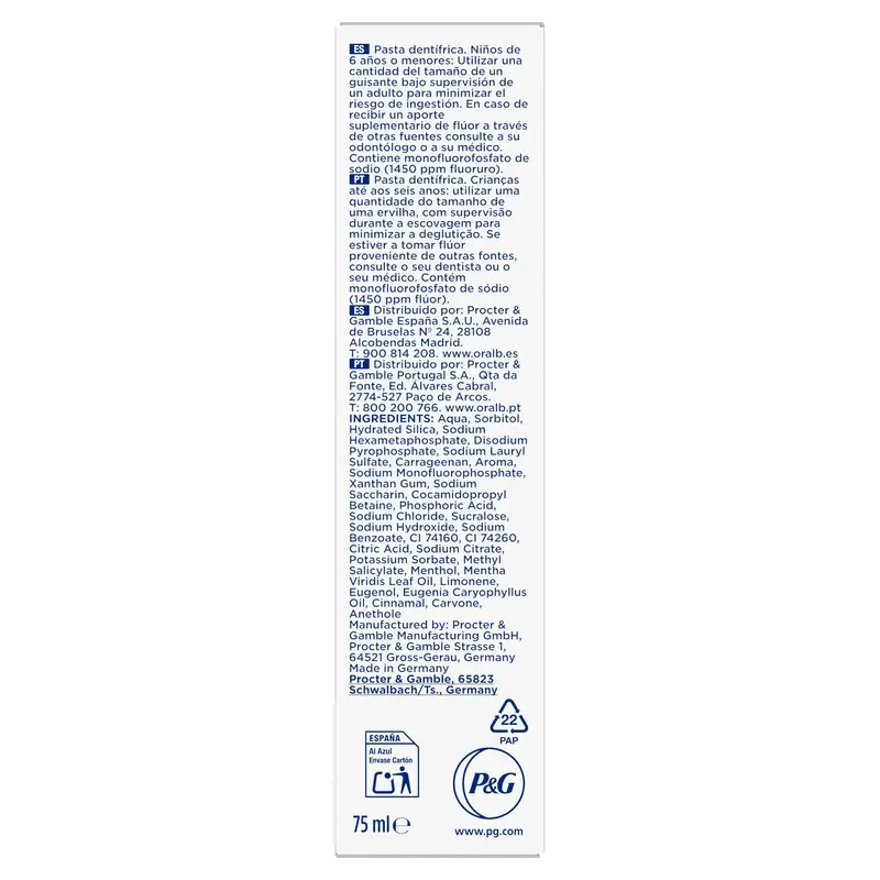 Oral-B Pasta 3Dw Blancura Radiante , 75 ml - Image 17