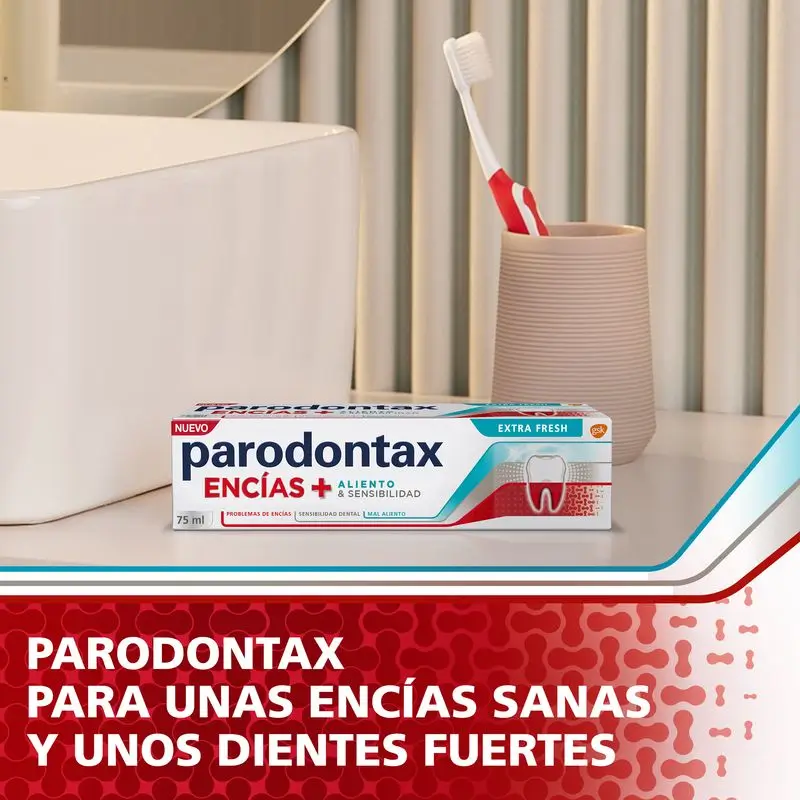 Parodontax Encías + Aliento Y Sensibilidad Pasta De Dientes, pack de 2x75 ml - Image 7