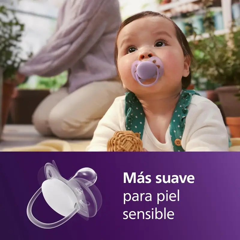 Philips Avent 2 chupetes ultra soft 6-18m niña - Image 2