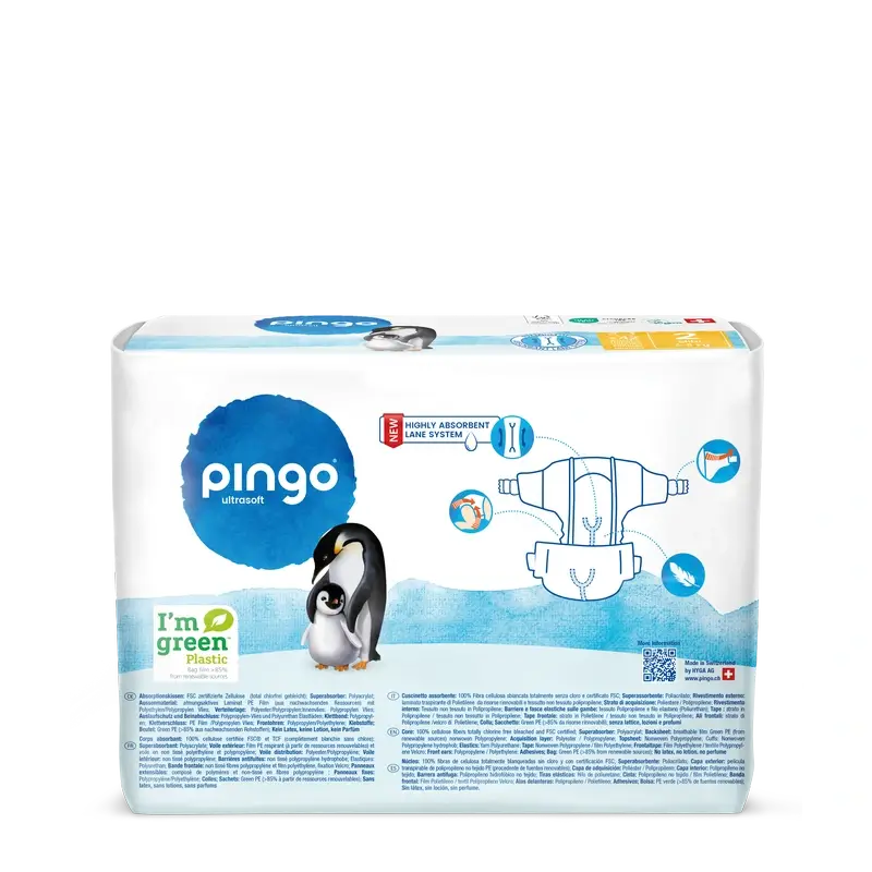 Pingo Pañales Ecológicos Talla 2 (3-6 Kg), 42 unidades - Image 2