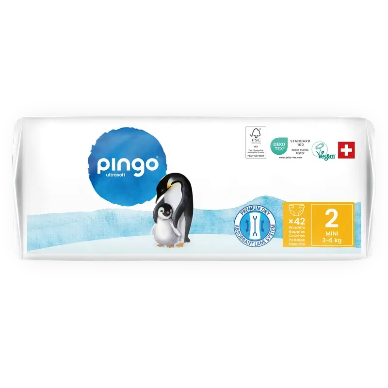 Pingo Pañales Ecológicos Talla 2 (3-6 Kg), 42 unidades - Image 4