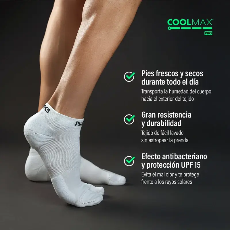 Podoks Calcetines Running Tobillero H2 Blanco - Image 4