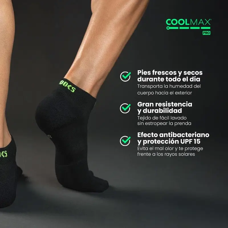 Podoks Calcetines Running Tobillero H2 Negro - Image 6