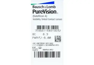 Purevision Lentillas Esféricas Mensuales , 6 unidades - -7.00, 8.6, 14.0 - Image 2