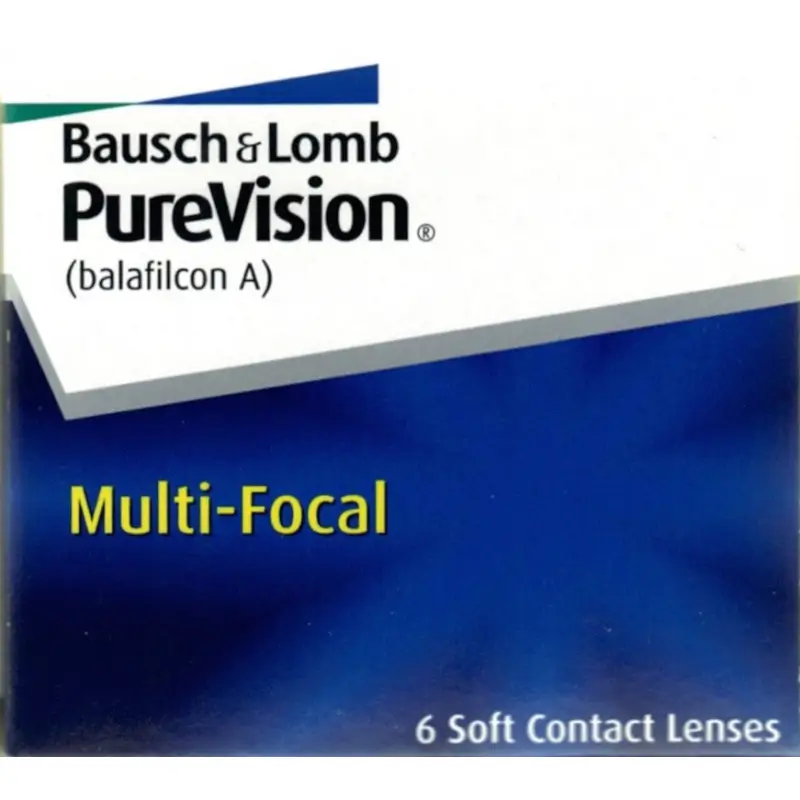Purevision Lentillas Multifocales Mensuales , 6 unidades - -9.00, 8.6, Baja, 14.0