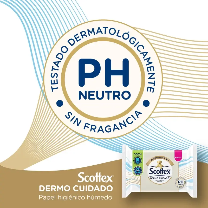Scottex Dermo Cuidado Papel Higiénico Húmedo , 66 unidades - Image 3