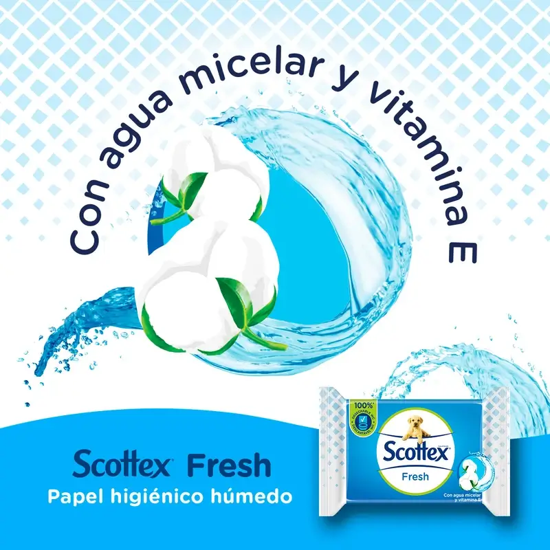 Scottex Fresh Papel Higiénico Húmedo , 38 unidades - Image 4