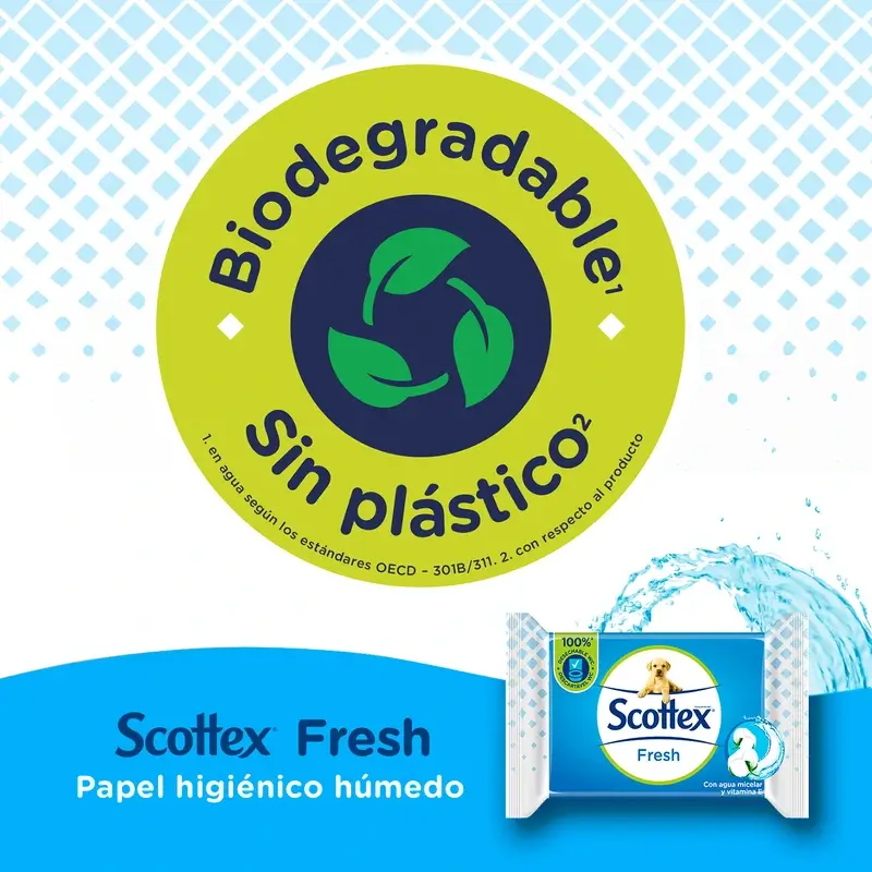 Scottex Fresh Papel Higiénico Húmedo , 74 unidades - Image 4