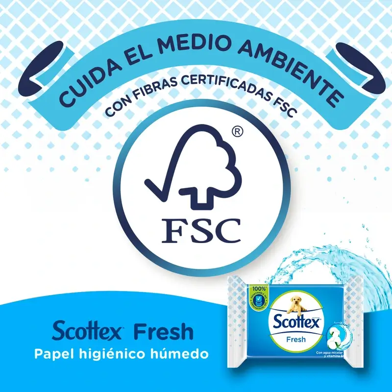 Scottex Fresh Papel Higiénico Húmedo , 74 unidades - Image 6