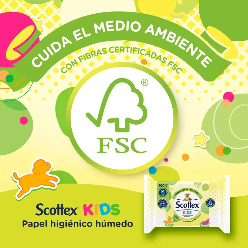 Scottex Junior Papel Higiénico Húmedo , 74 unidades - Image 6