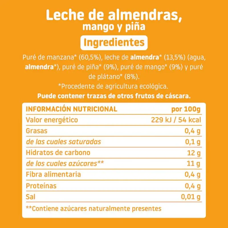 Smileat Pouch Almendra Mango Y Piña, 100 Gr - Image 2