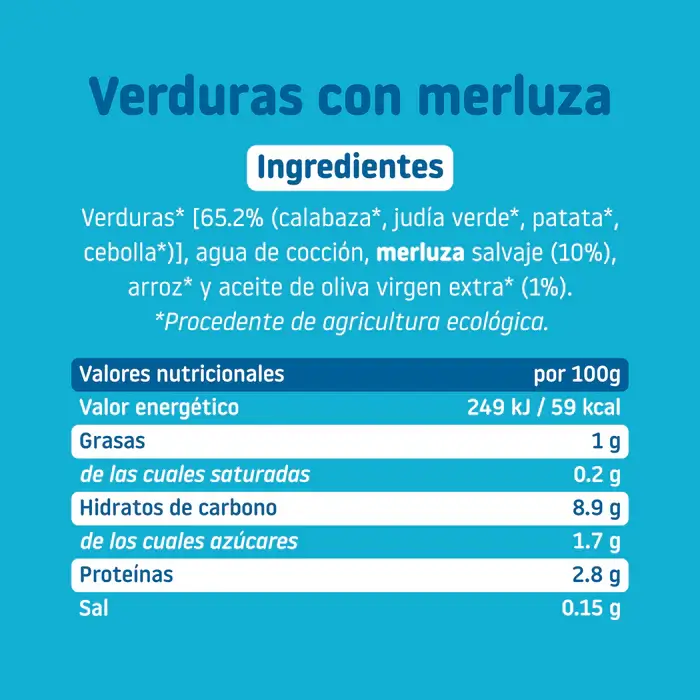 Smileat Tarrito Merluza con Verduras, 230 gr - Image 3